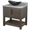 30-inch Bath Vanity with Storm Grey Quartz Counter and Sink - NOBV-30CM-280-324G