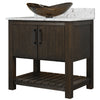 30-inch Bath Vanity with Café Mocha Quartz Counter and Sink - NOBV-30CM-6001-324T