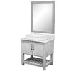 30-inch Bath Vanity with Café Mocha Quartz Counter and Sink - NOBV-30SG-6001-01141
