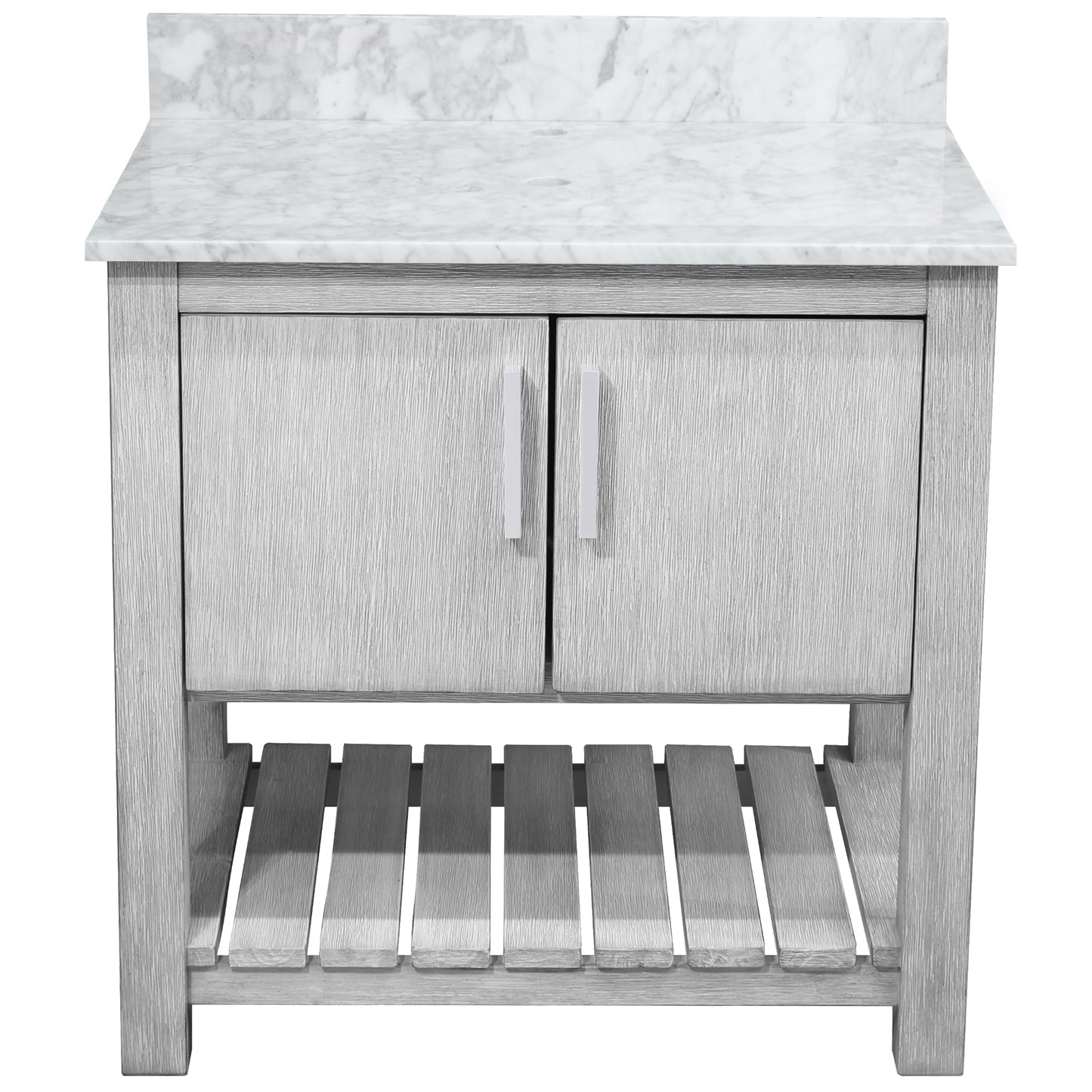 30-inch Vanity with Carrara White Marble Counter NOBV-30SG-CAR