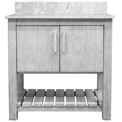 30-inch Vanity with Carrara White Marble Counter NOBV-30SG-CAR