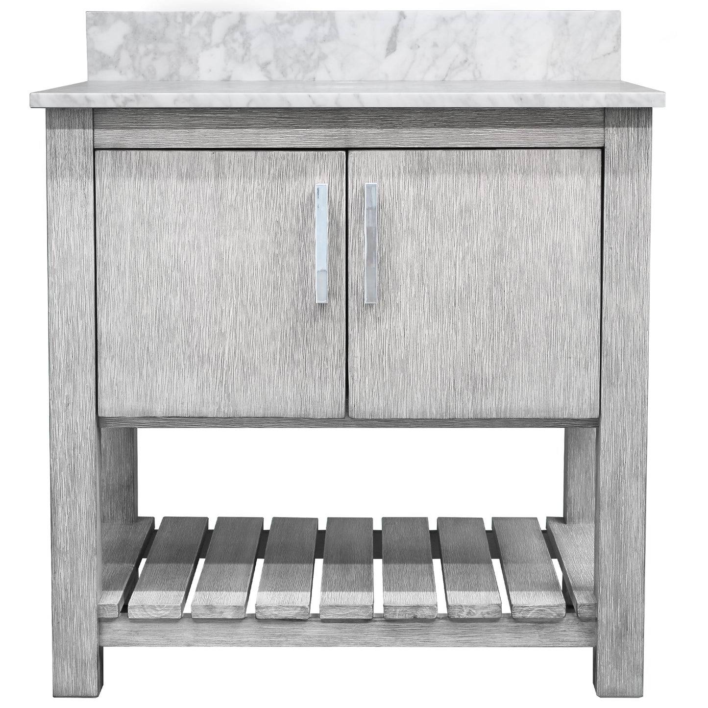 30-inch Vanity with Carrara White Marble Counter NOBV-30SG-CAR