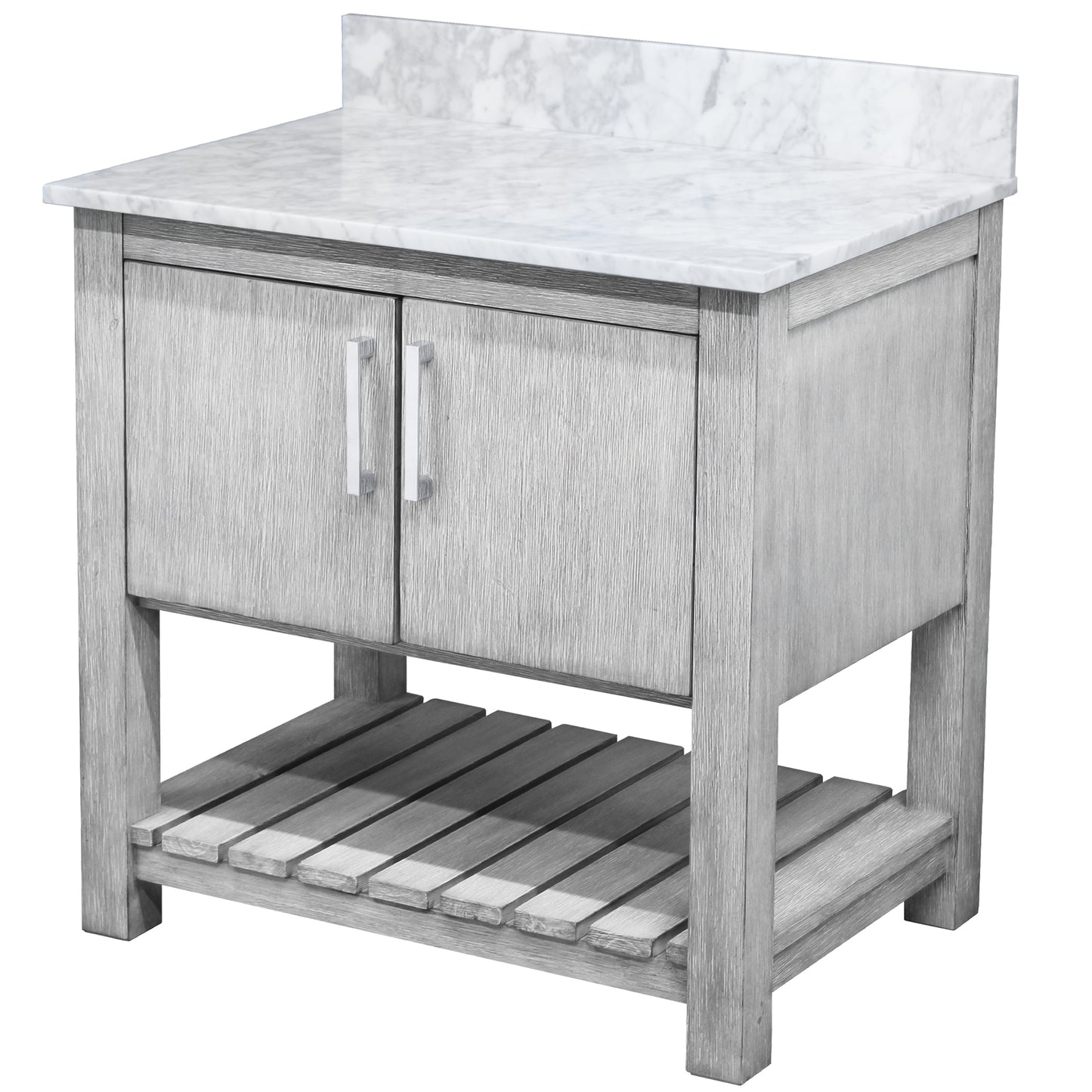 30-inch Vanity with Carrara White Marble Counter NOBV-30SG-CAR