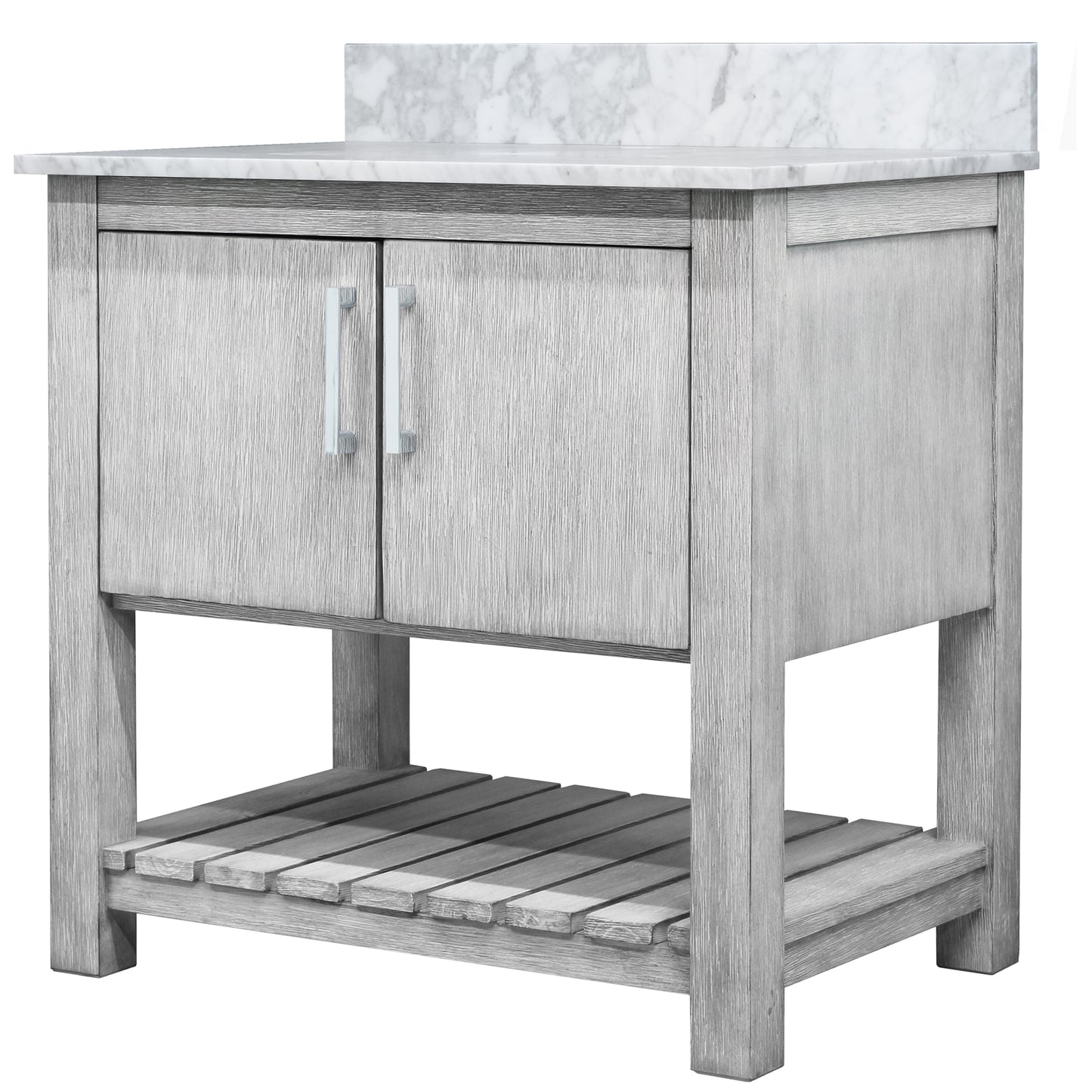 30-inch Vanity with Carrara White Marble Counter NOBV-30SG-CAR