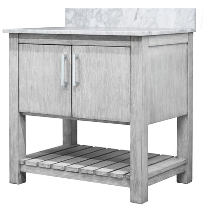 30-inch Vanity with Carrara White Marble Counter NOBV-30SG-CAR
