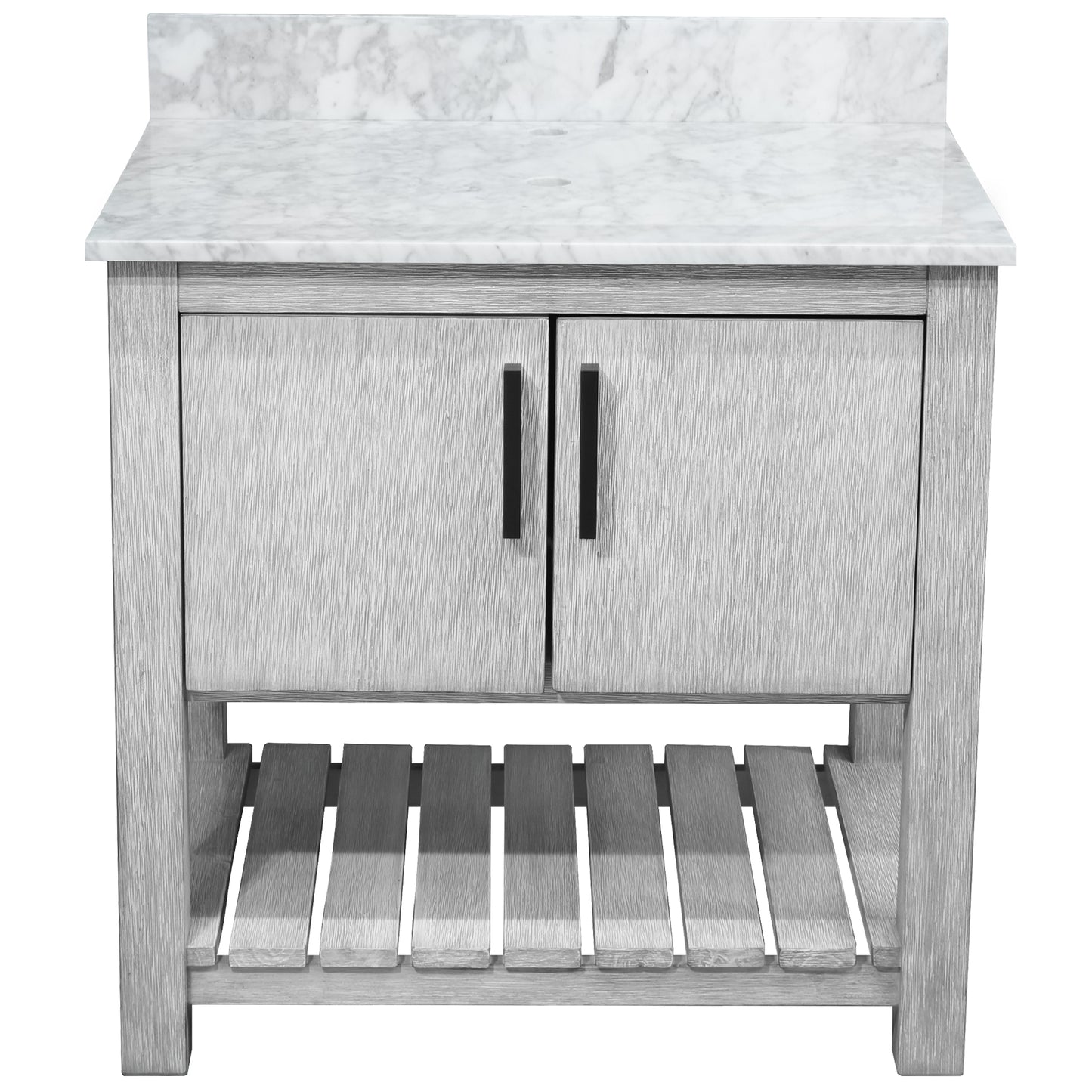 30-inch Vanity with Carrara White Marble Counter NOBV-30SG-CAR