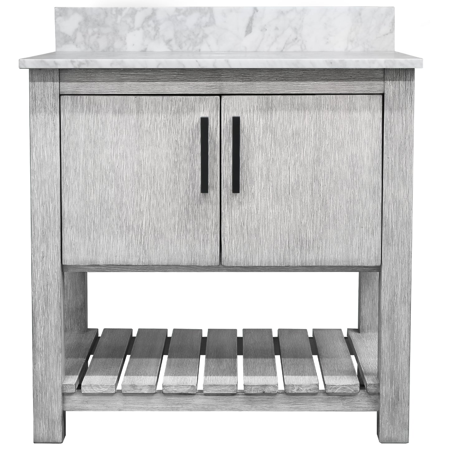 30-inch Vanity with Carrara White Marble Counter NOBV-30SG-CAR