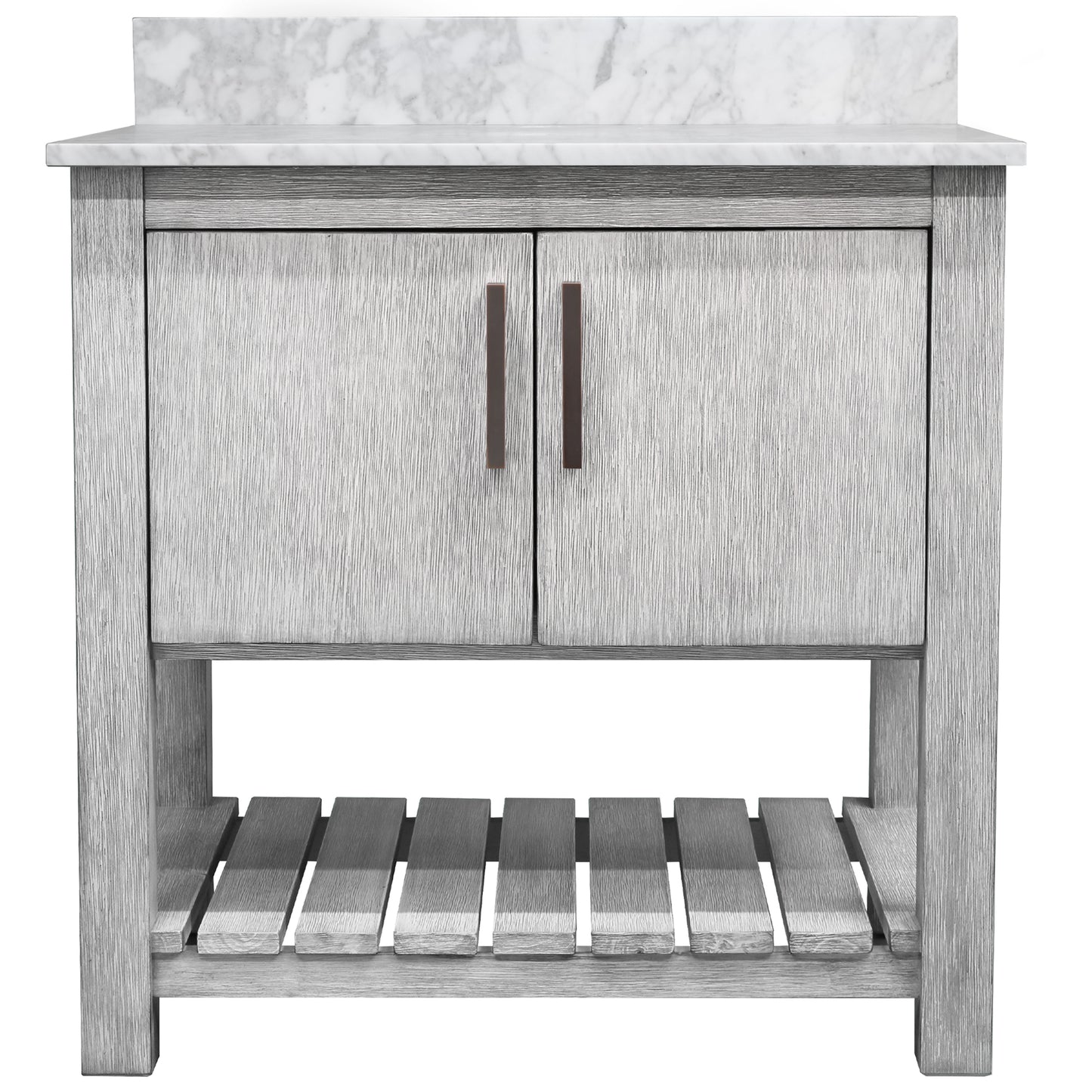 30-inch Vanity with Carrara White Marble Counter NOBV-30SG-CAR