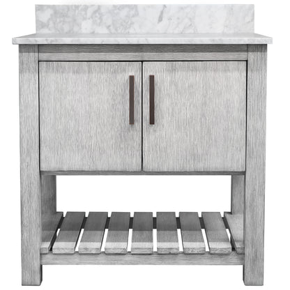 30-inch Vanity with Carrara White Marble Counter NOBV-30SG-CAR