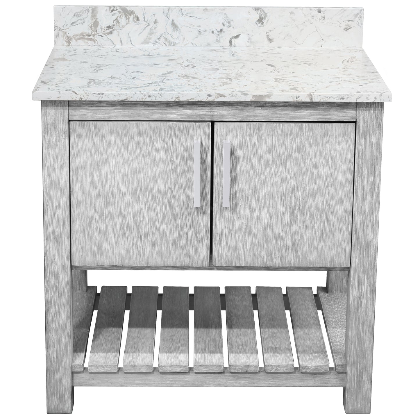 30-inch Vanity with Café Mocha Quartz Counter NOBV-30SG-6001