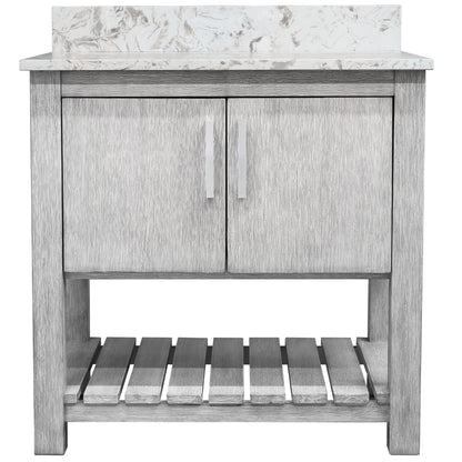 30-inch Vanity with Café Mocha Quartz Counter NOBV-30SG-6001