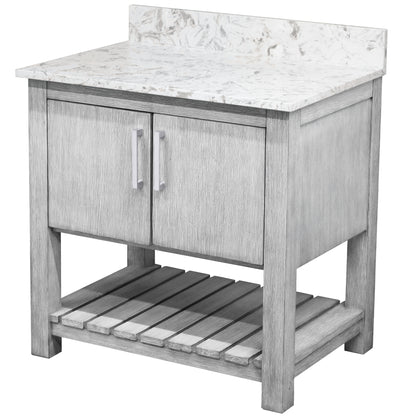 30-inch Vanity with Café Mocha Quartz Counter NOBV-30SG-6001