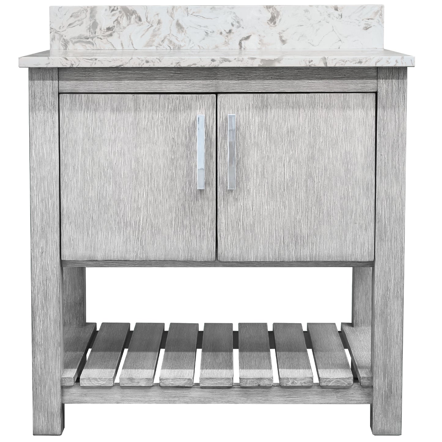 30-inch Vanity with Café Mocha Quartz Counter NOBV-30SG-6001