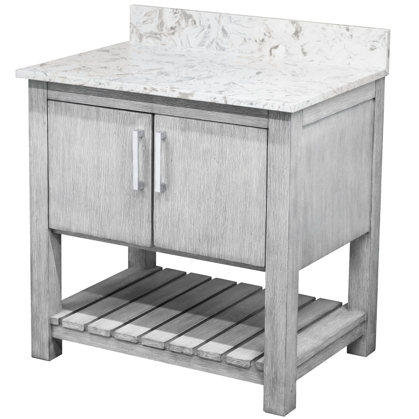 30-inch Vanity with Café Mocha Quartz Counter NOBV-30SG-6001