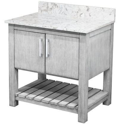 30-inch Vanity with Café Mocha Quartz Counter NOBV-30SG-6001