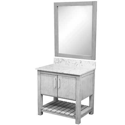 30-inch Vanity with Café Mocha Quartz Counter NOBV-30SG-6001
