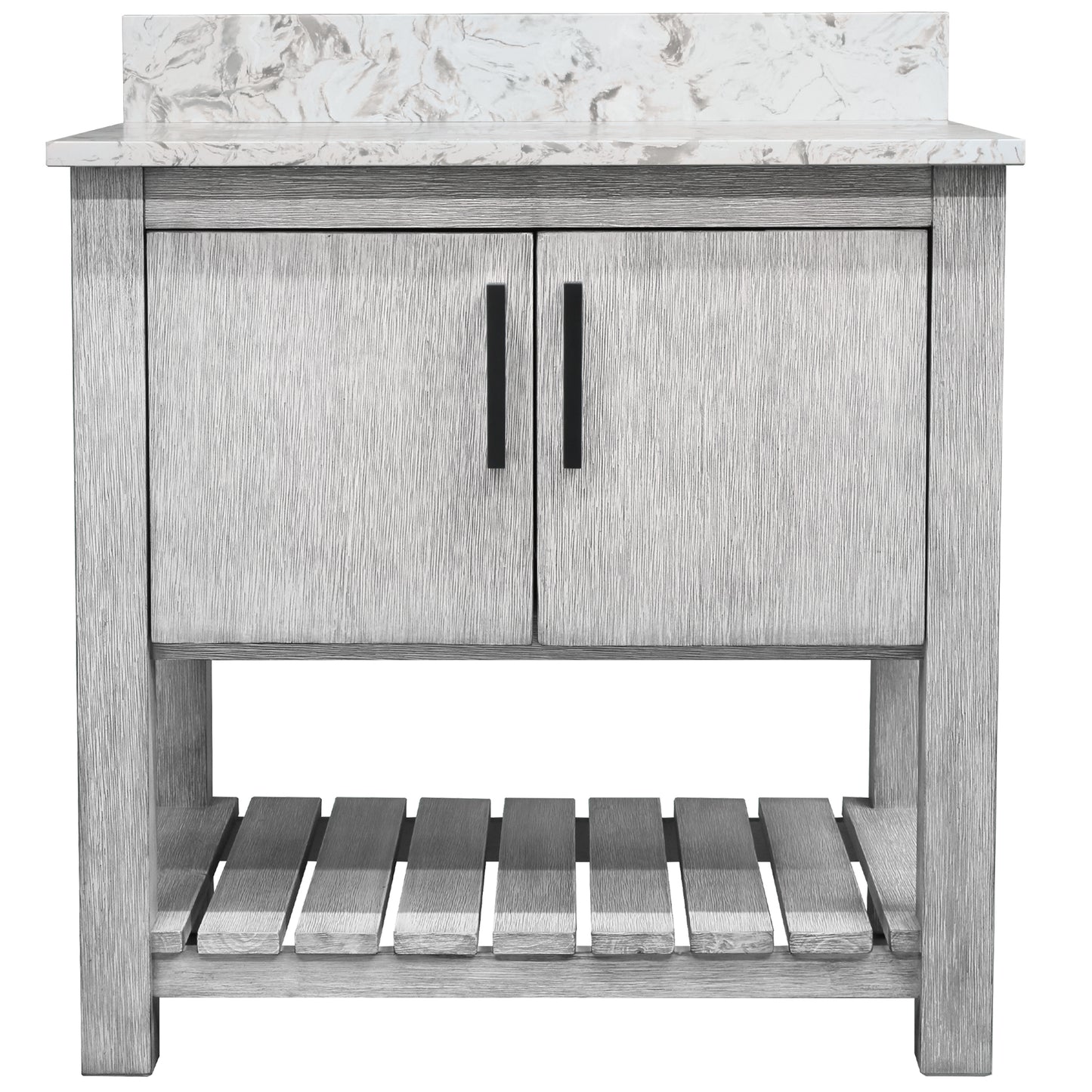 30-inch Vanity with Café Mocha Quartz Counter NOBV-30SG-6001