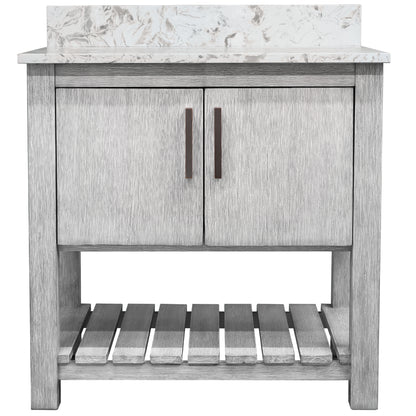 30-inch Vanity with Café Mocha Quartz Counter NOBV-30SG-6001