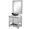 30-inch Bath Vanity with Café Mocha Quartz Counter and Sink - NOBV-30SG-6001-0088031