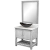 30-inch Bath Vanity with Café Mocha Quartz Counter and Sink - NOBV-30SG-6001-0088031