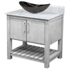 30-inch Bath Vanity with Carrara White Marble Counter and Sink - NOBV-30SG-CAR-0088031