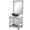 30-inch Bath Vanity with Café Mocha Quartz Counter and Sink, NOBV-30SG-6001-G012-8031
