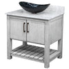 30-inch Bath Vanity with Carrara White Marble Counter and Sink, NOBV-30SG-CAR-G012-8031