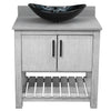 30-inch Bath Vanity with Storm Grey Quartz Counter and Sink - NOBV-30SG-280-G012-8031