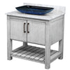 30-inch Bath Vanity with Carrara White Marble Counter and Sink, NOBV-30SG-CAR-19034