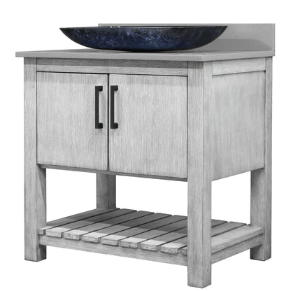 30-inch Bath Vanity with Storm Grey Counter and Sink, NOBV-30SG-280-19034