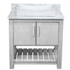 30-inch Bath Vanity with Carrara White Marble Counter and Sink - NOBV-30SG-CAR-01141