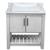 30-inch Bath Vanity with Carrara White Marble Counter and Sink - NOBV-30SG-CAR-01141