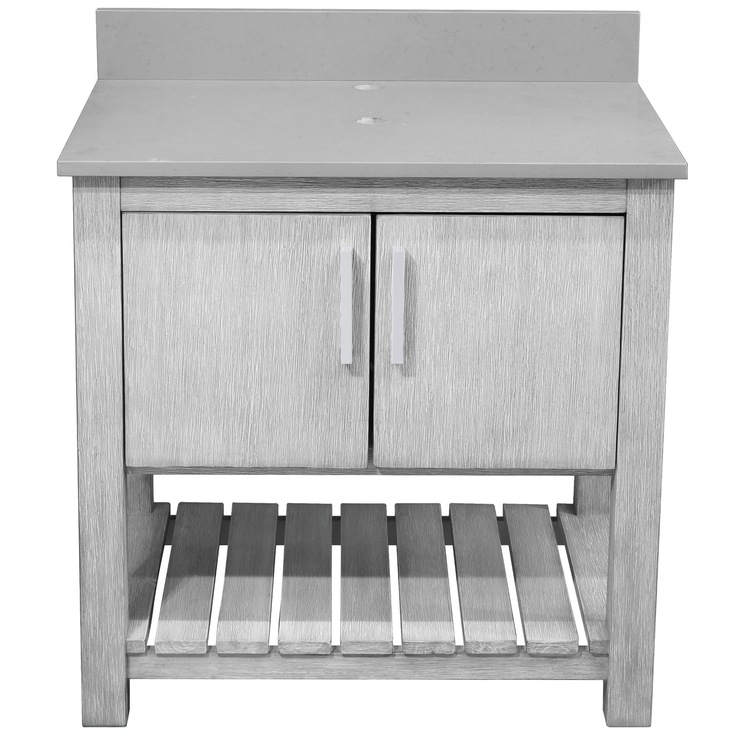 30-inch Vanity with Storm Grey Quartz Counter NOBV-30SG-280