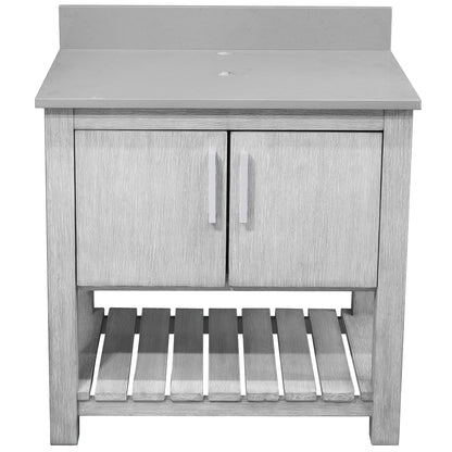 30-inch Vanity with Storm Grey Quartz Counter NOBV-30SG-280