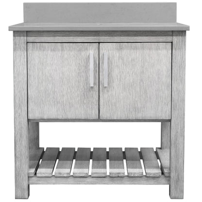 30-inch Vanity with Storm Grey Quartz Counter NOBV-30SG-280