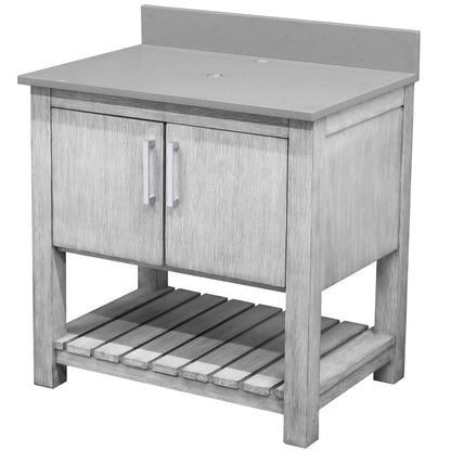 30-inch Vanity with Storm Grey Quartz Counter NOBV-30SG-280