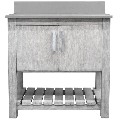 30-inch Vanity with Storm Grey Quartz Counter NOBV-30SG-280