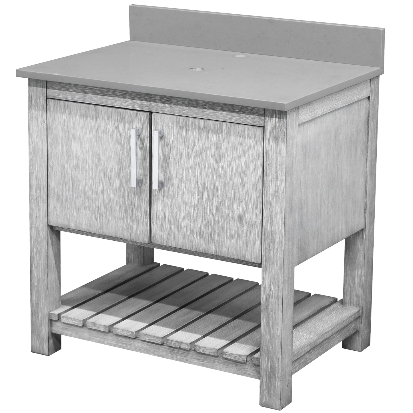 30-inch Vanity with Storm Grey Quartz Counter NOBV-30SG-280