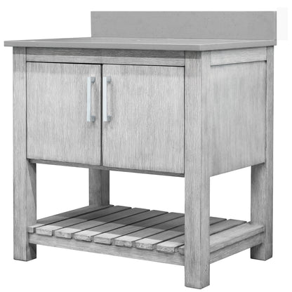 30-inch Vanity with Storm Grey Quartz Counter NOBV-30SG-280