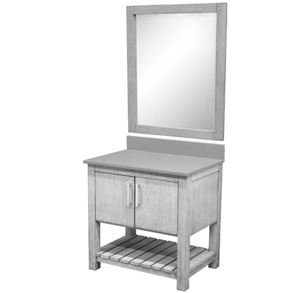 30-inch Vanity with Storm Grey Quartz Counter NOBV-30SG-280
