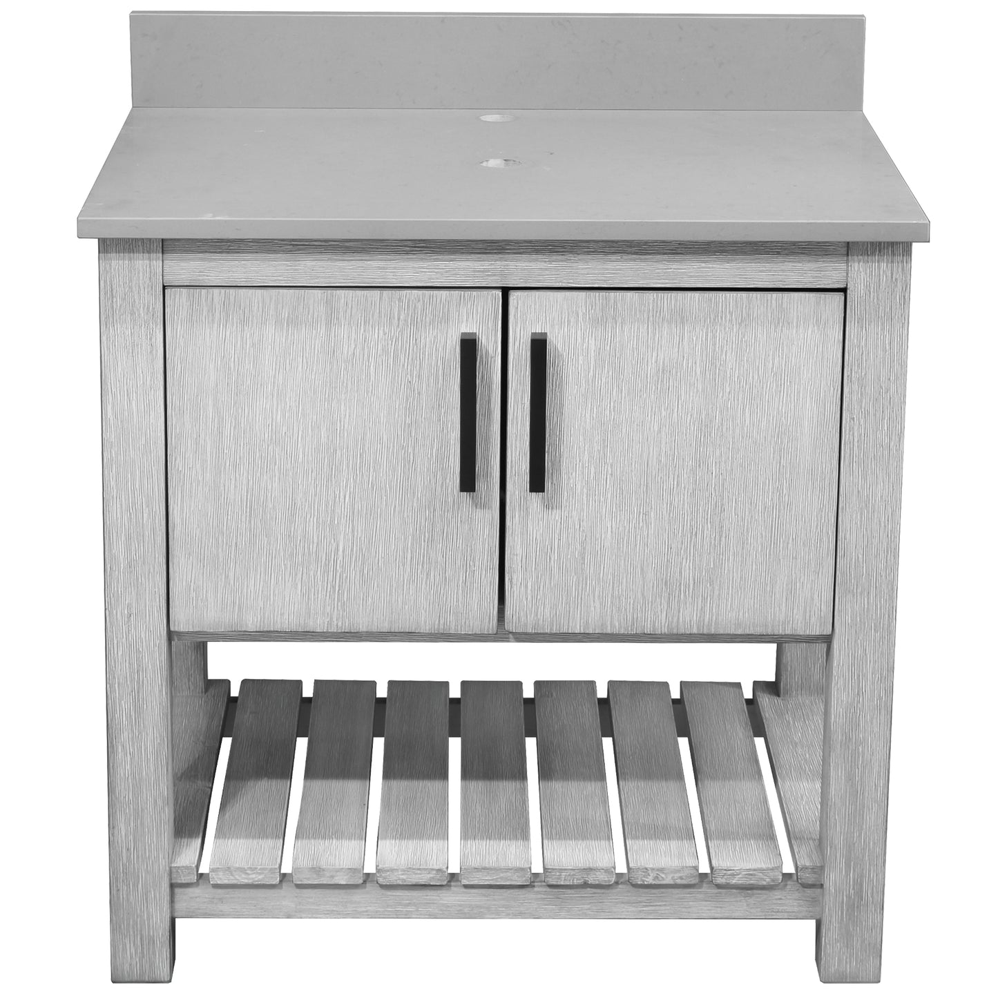 30-inch Vanity with Storm Grey Quartz Counter NOBV-30SG-280