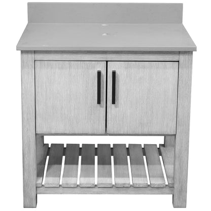 30-inch Vanity with Storm Grey Quartz Counter NOBV-30SG-280