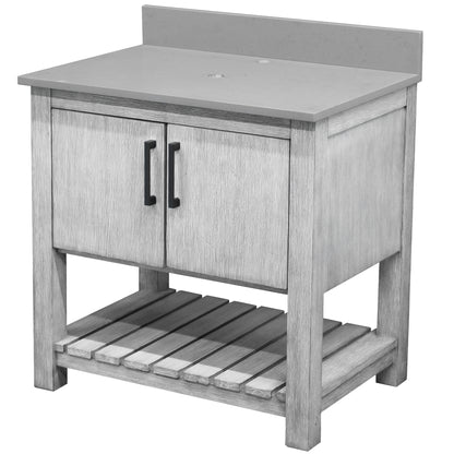 30-inch Vanity with Storm Grey Quartz Counter NOBV-30SG-280