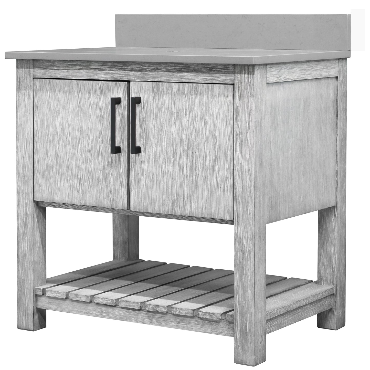 30-inch Vanity with Storm Grey Quartz Counter NOBV-30SG-280