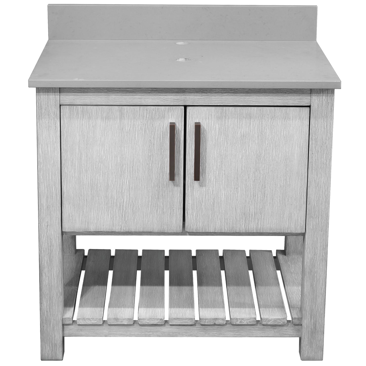30-inch Vanity with Storm Grey Quartz Counter NOBV-30SG-280