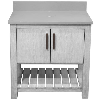 30-inch Vanity with Storm Grey Quartz Counter NOBV-30SG-280