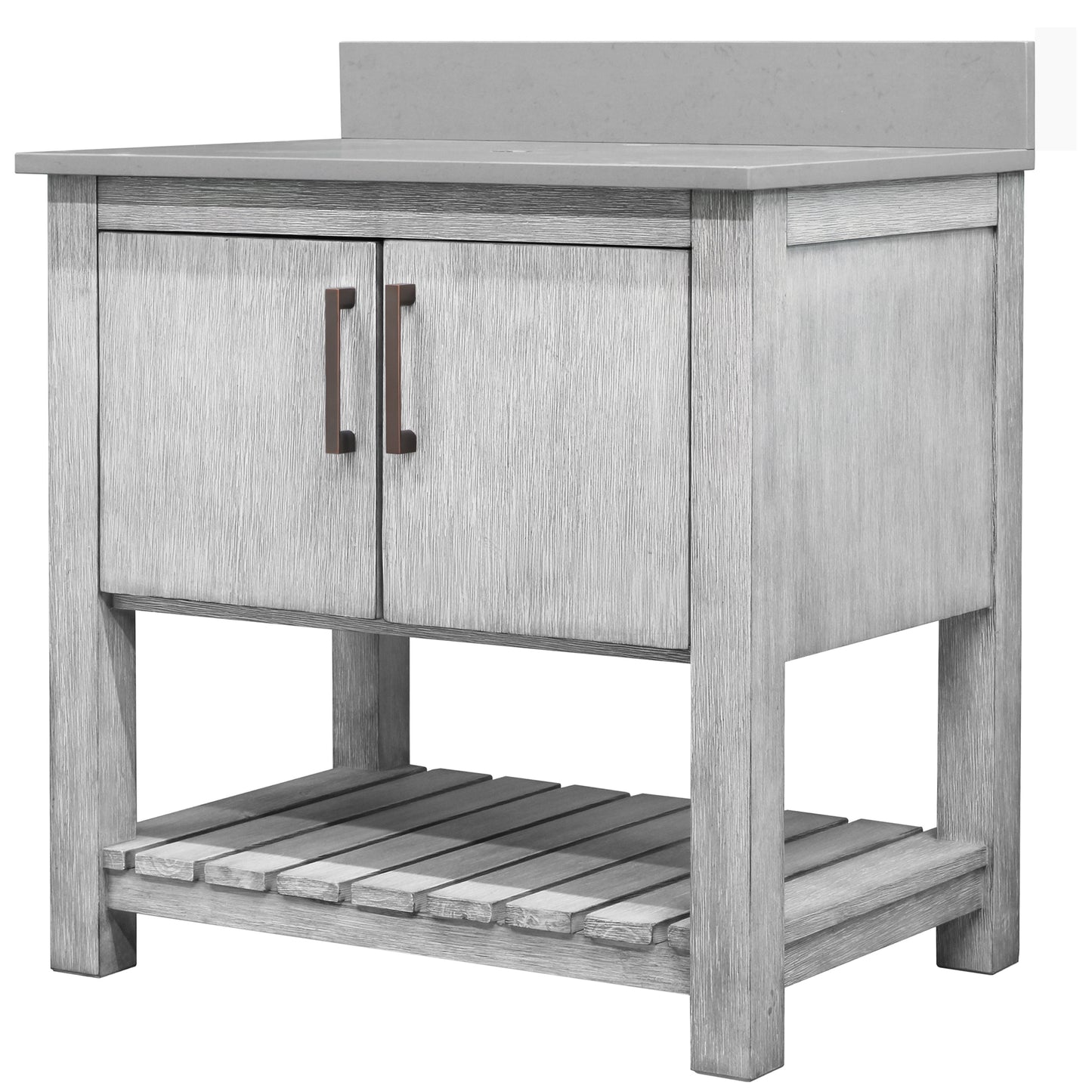 30-inch Vanity with Storm Grey Quartz Counter NOBV-30SG-280