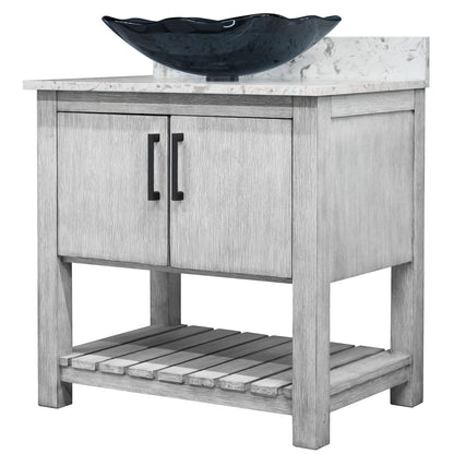 30-inch Bath Vanity with Café Mocha Quartz Counter and Sink - NOBV-30SG-6001-317G