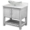 30-inch Bath Vanity with Café Mocha Quartz Counter and Sink - NOBV-30SG-6001-324C