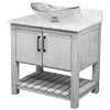 30-inch Bath Vanity with Café Mocha Quartz Counter and Sink - NOBV-30SG-6001-324C